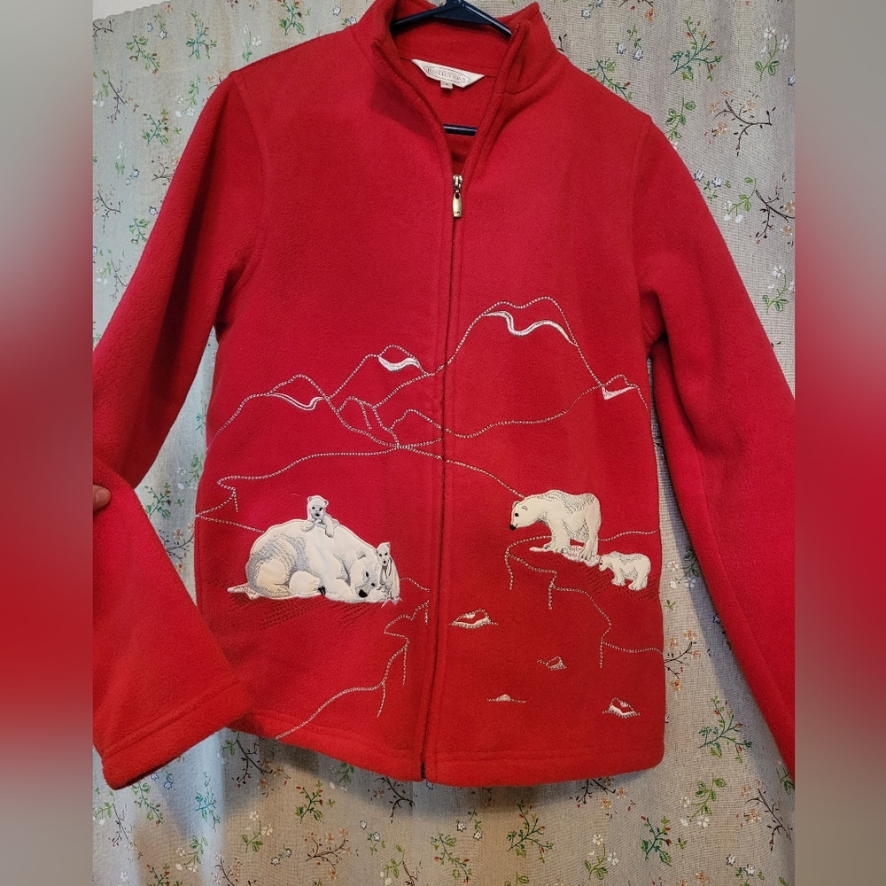 Northern Reflections Red Polar Bear Sweater